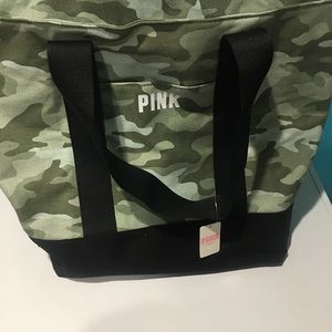 Pink weekender bag
